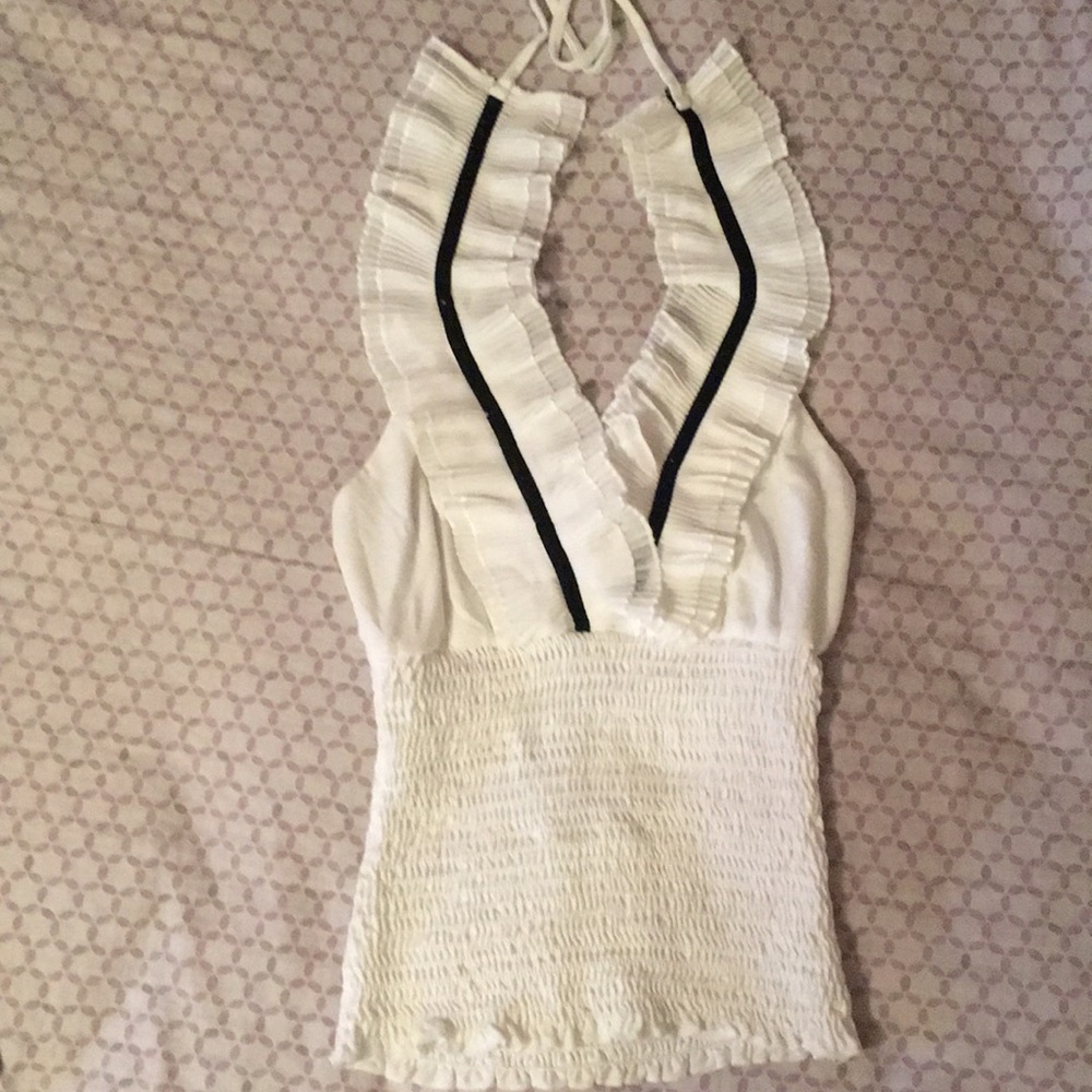 Halter ruffle top